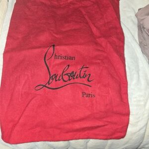Christian Louboutin Red Logo Drawstring Dust Bag